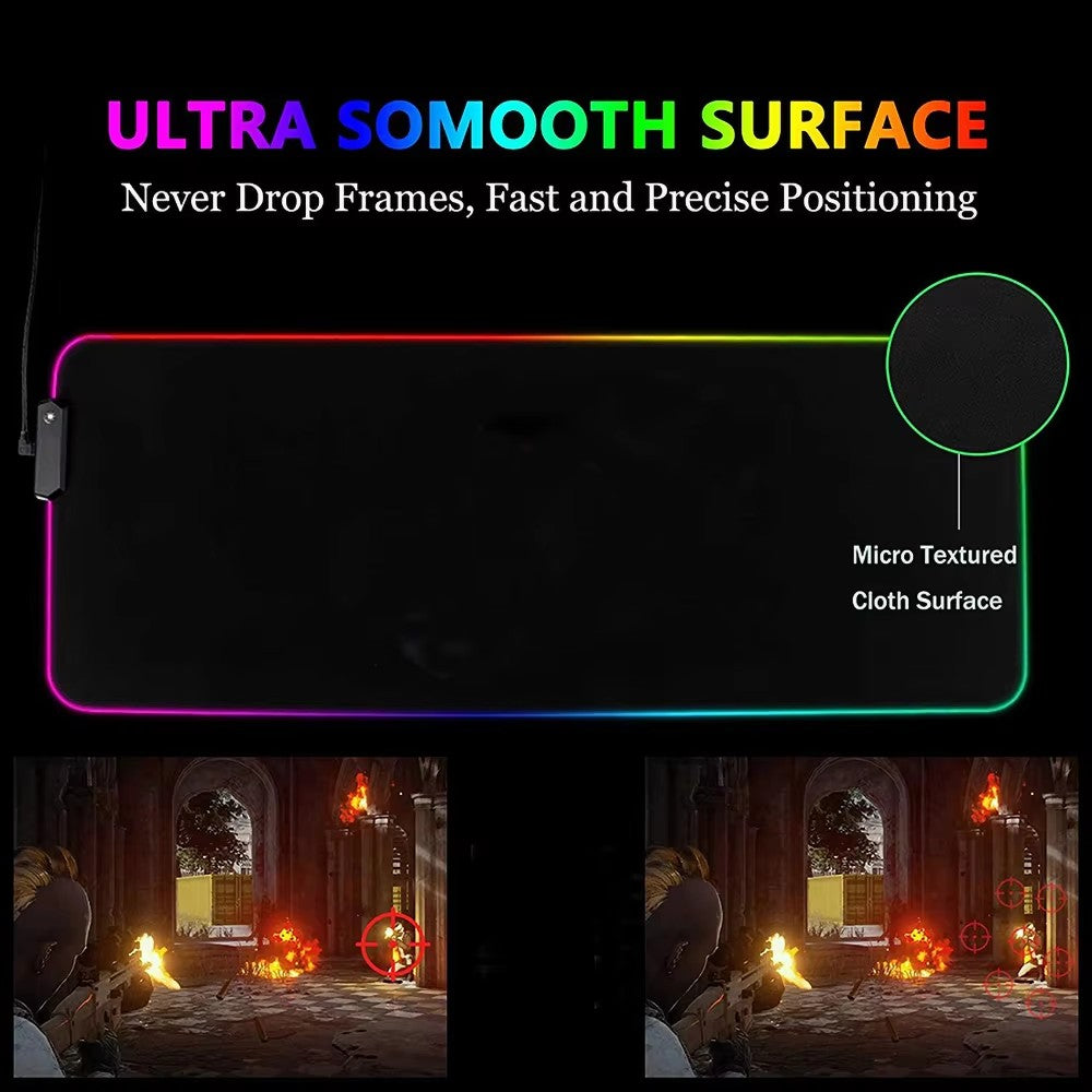 Large RGB Gaming Mouse Pad – 10 Lighting Effects, Non-Slip Rubber Base & 780×300mm Extended Design PERSIAN store