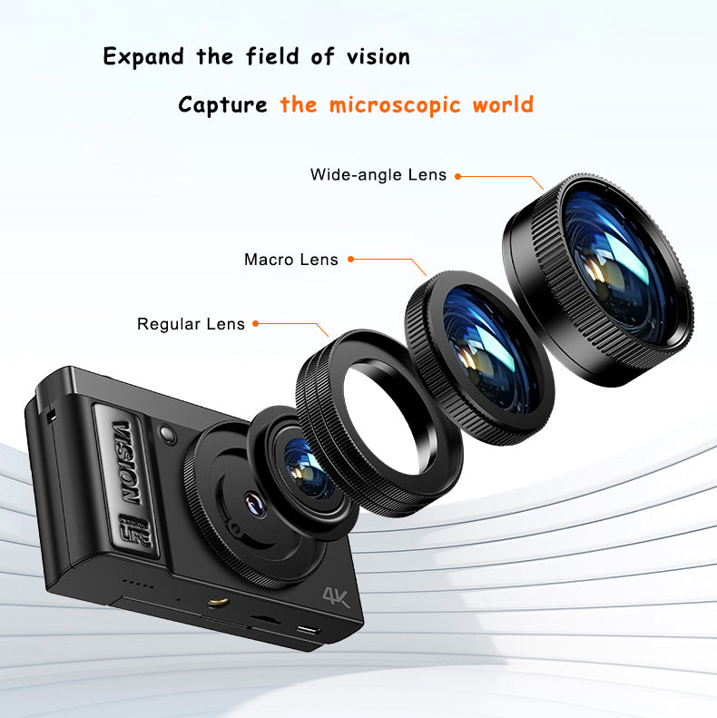 BENJIE A9 4K 64MP Digital Camera | Retro Y2K Compact Vlogging Camera with 16X Zoom, Flip Screen & EIS PERSIAN store