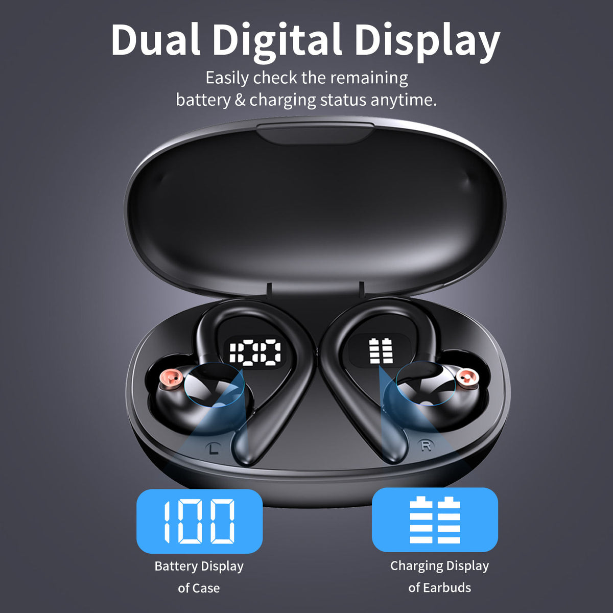 YYK-580 Wireless Sport Headphones | Bluetooth 5.2 Stereo Earbuds with ANC, Mic, IPX7 Waterproof & 20+ Hours Battery PERSIAN store