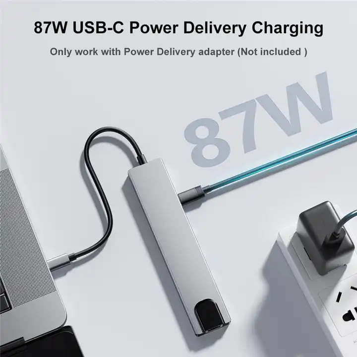 Mindpure 8-in-1 USB-C Hub 100W PD | 4K HDMI 2.0, Gigabit Ethernet, SD/TF Card Reader & USB 3.0 Dock PERSIAN store