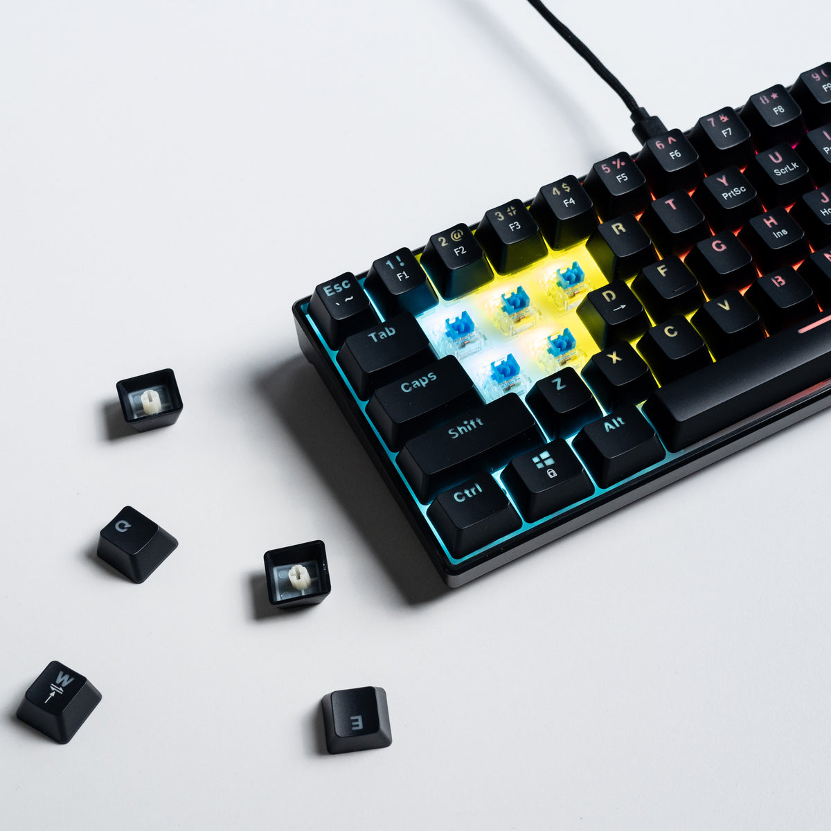 61-Key RGB Blue Switch Mechanical Gaming Keyboard PERSIAN store